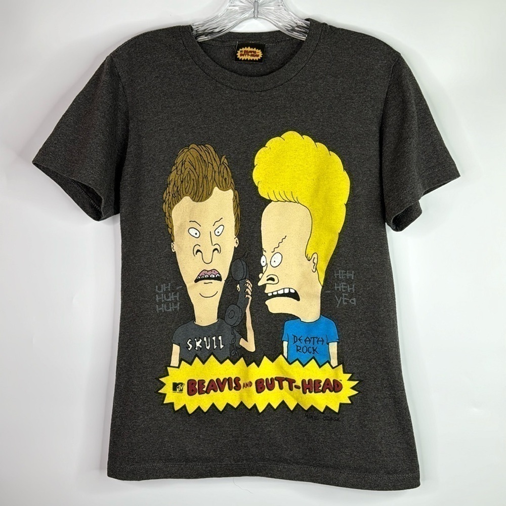 Vintage Beavis And Butt-Head Grey Tshirt Size Small